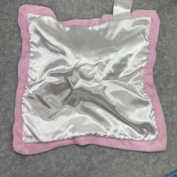 Nursery Rhyme White Pink Little Snuggle Bunny Rabbit Lovey Security Blanket NWOT - Picture 3 of 7